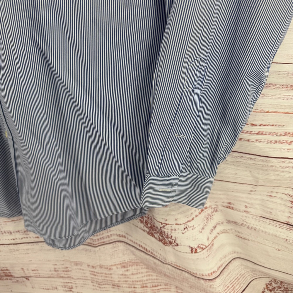 Ralph Lauren Shirt Mens Large Classic Fit Striped Button Down Long Sleeve Preppy - Picture 4 of 9